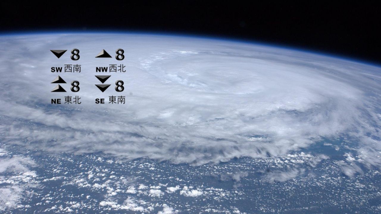Sinyal Topan Tropis No.8 Di Hong Kong (9 Oktober 2021 Pukul 06.40). Sebuah Badai Tropis Sedang Berada Dalam 560Km Wilayah Hong Kong