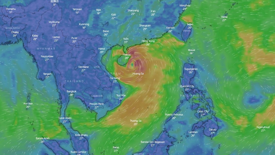 Sebuah Badai Topan Diperkirakan Akan Memasuki Wilayah Guangdong Termasuk Hong Kong Pada Akhir Minggu Ini