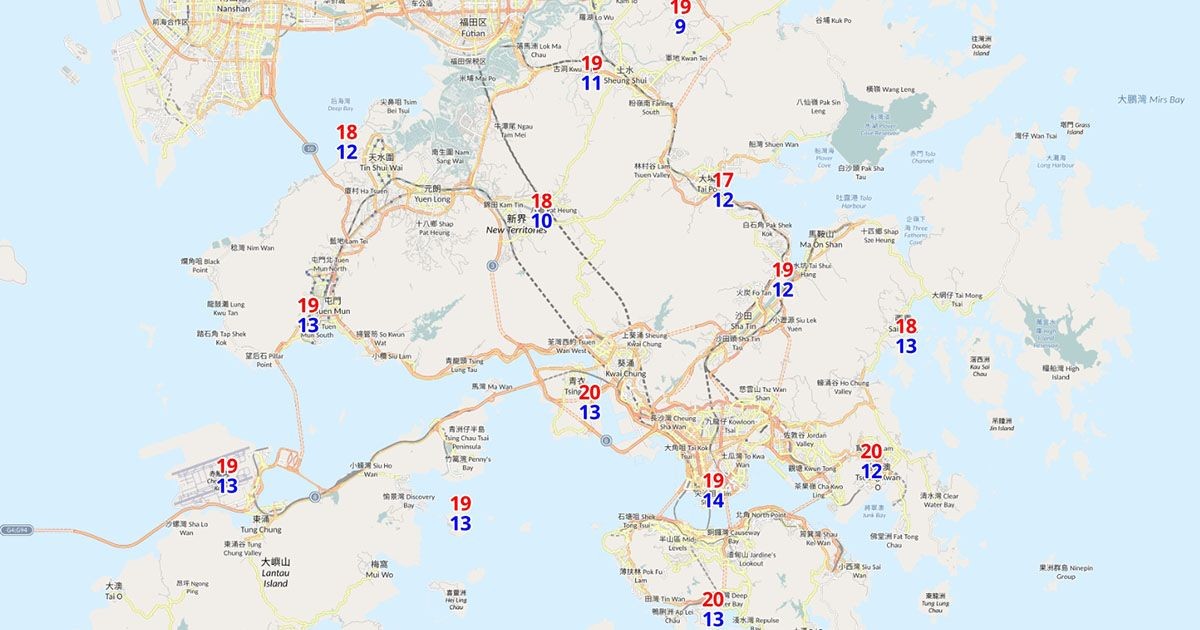 Suhu Di Hong Kong Turun Menjadi 14°C Hari Minggu 19 Desember 2021. Sheung Shui 11°C, Tin Shui Wai, Tai Po, Sha Tin Dan Tseung Kwan O 12°C