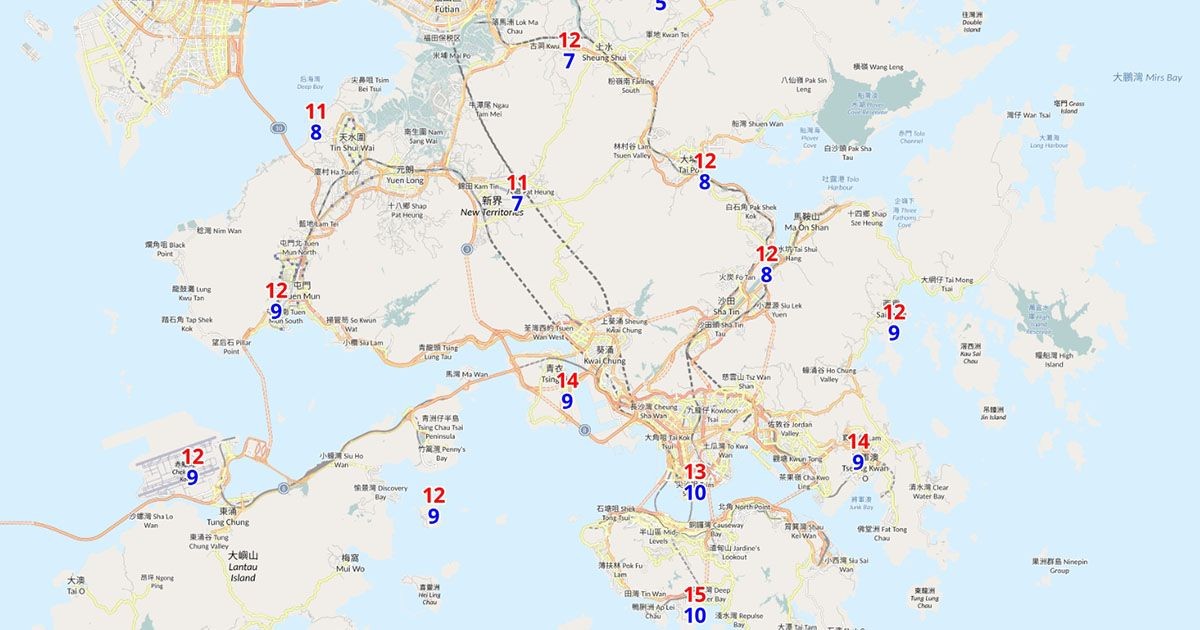 Suhu Akan Turun Menjadi 11°C Di Hong Kong Hari Minggu 26 Desember 2021.  Sheung Shui, Kam Tin 9°C, Tin Shui Wai, Tai Po, Sha Tin 10°C