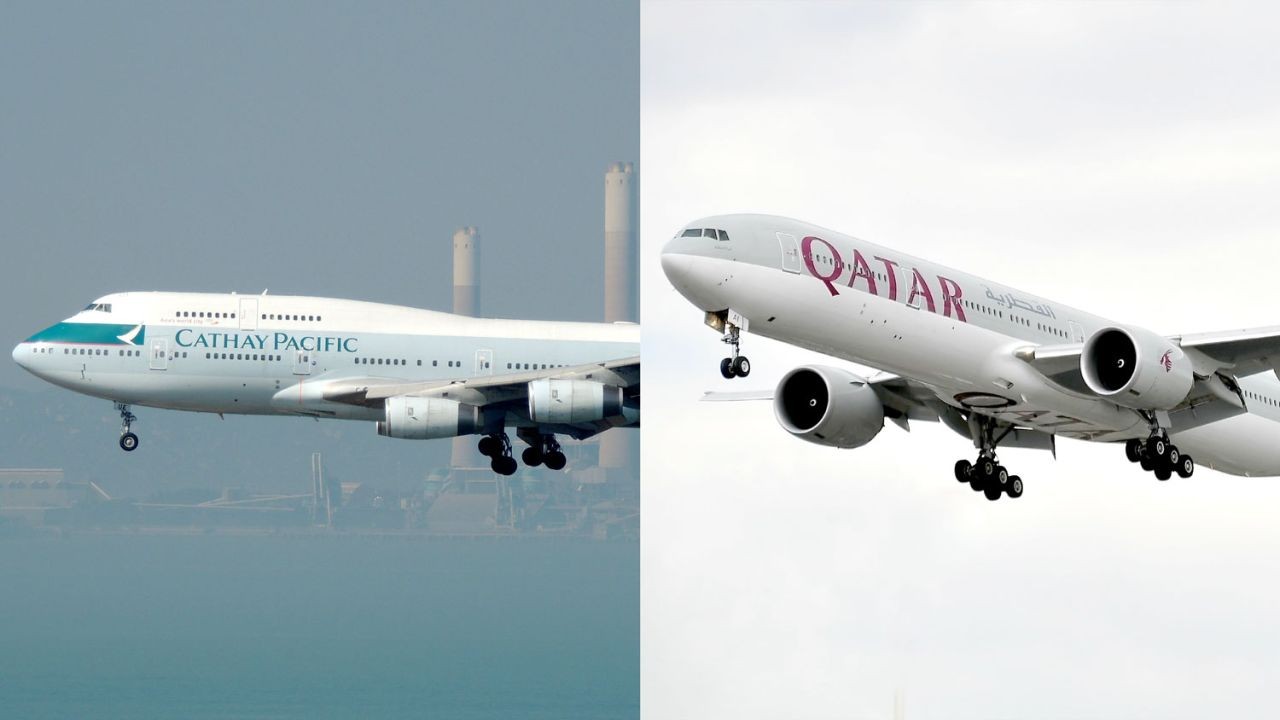 Maskapai Penerbangan Qatar Airways Dari Doha Dan Cathay Pacific Dari Manchester Dilarang Mendarat Di Hong Kong Selama 7 Hari Mulai Tanggal 6 April 2022