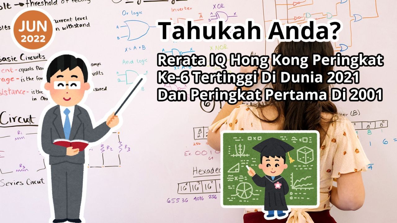 Tahukah Anda? Rerata IQ Hong Kong Peringkat Ke-6 Tertinggi Di Dunia 2021 Dan Peringkat Pertama Di 2001