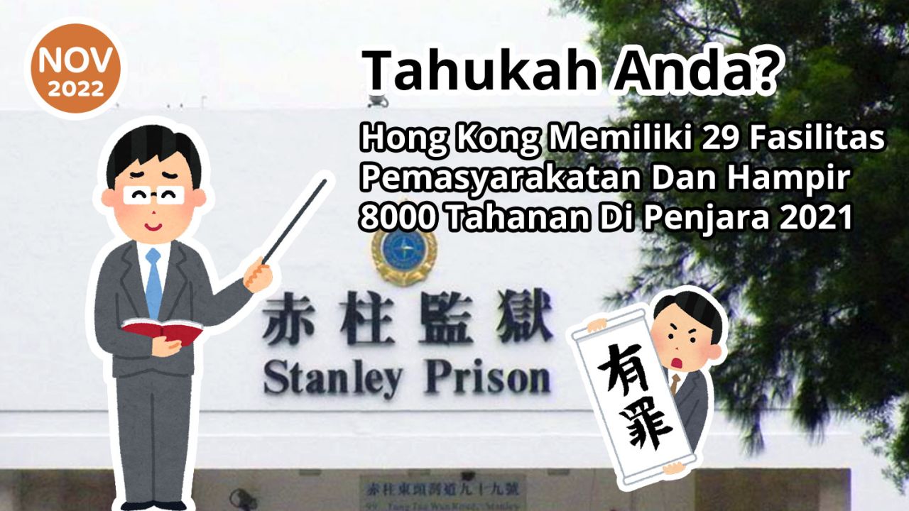 Tahukah Anda? Hong Kong Memiliki 29 Fasilitas Pemasyarakatan Dan Hampir 8000 Tahanan Di Penjara 2021