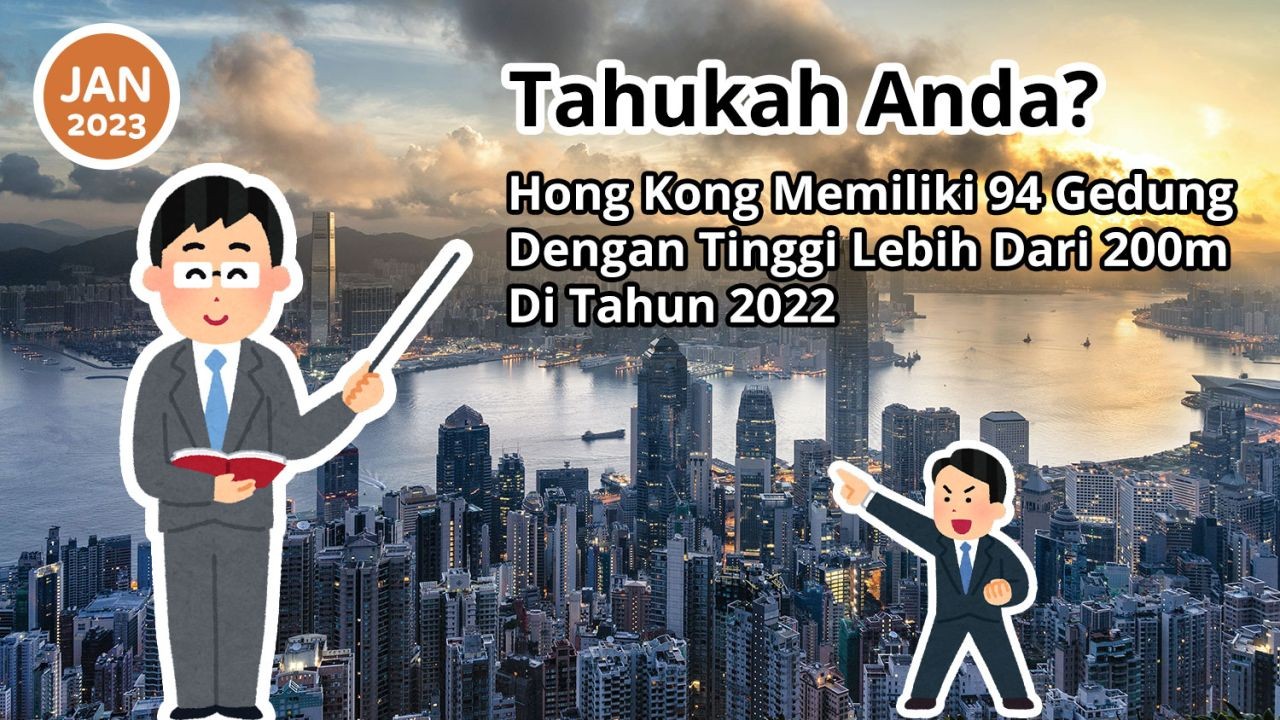 Tahukah Anda? Hong Kong Memiliki 94 Gedung Dengan Tinggi Lebih Dari 200m Di Tahun 2022